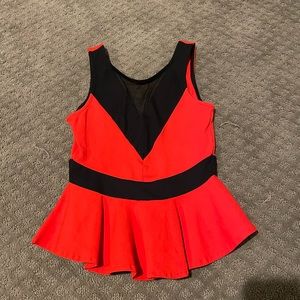 Bebe Peplum Sleeveless Top